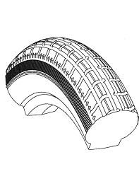 tyre PUE 12 1/2 x 2 1/4 (300-49) MV15 hard - grey