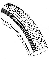 tyre PUE 37-540 (24 x 1 3/8) MV14 extra hard - grey
