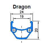 double wall rim Dragon 24