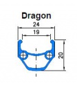 double-wall rim Dragon - 28