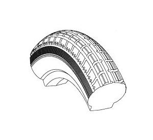 tyre PUE 12 1/2 x 2 1/4 (300-49) MV15 light - grey