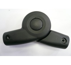 plastový kloub - průměr 22 mm - černý knoflík - kompaktní