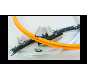 ráfek dvoustěnný - 489 - černý elox - 24 + 4 + AV díry